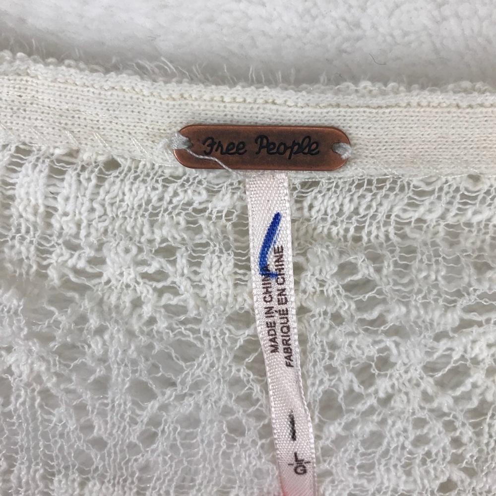 🌸NWOT Free People Cream Studded Crochet Dress - Picture 4 of 5